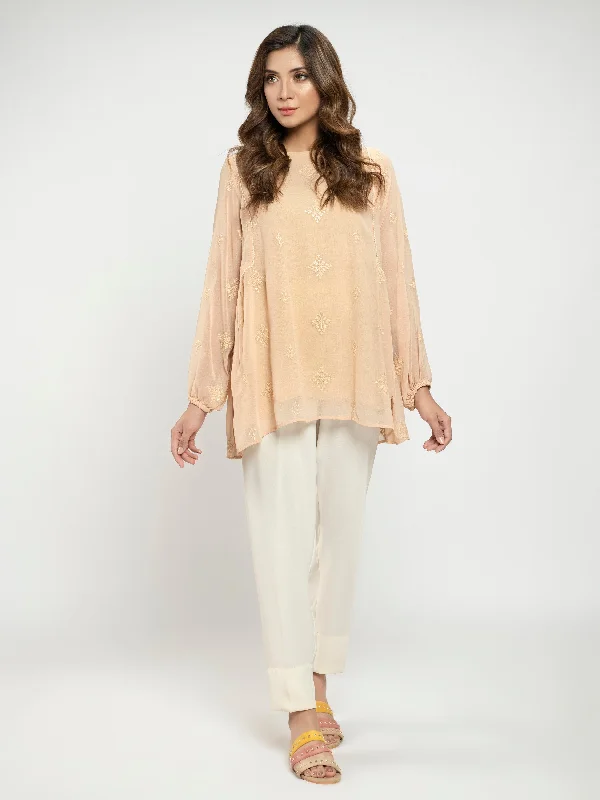 Wardrobe Refresh Embroidered Chiffon Top