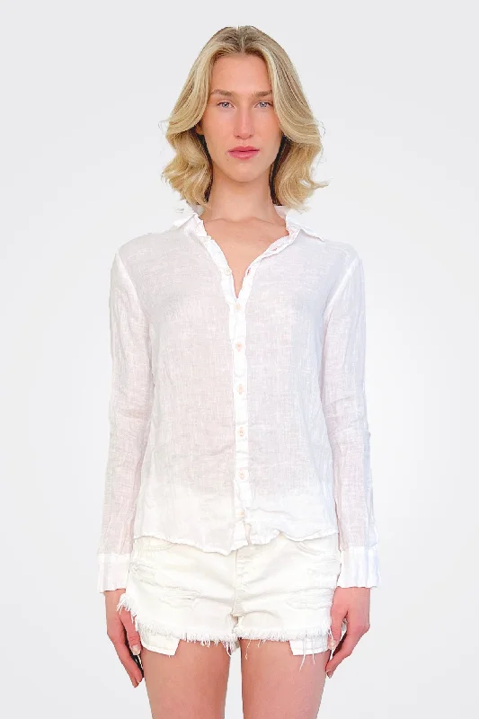 End of Season Sale Romy Thread Shirt - White Pink