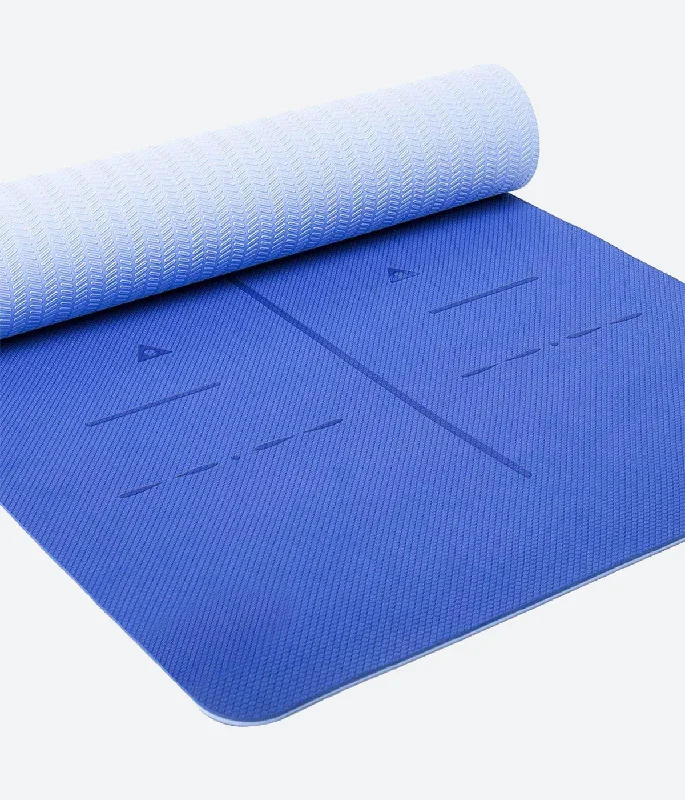 Upgrade Your Practice With Discounted Yoga Props Heathyoga TPE Body Alignment System Yoga Mat - Navy Blue Upgrade Your Practice With Discounted Yoga Props Heathyoga TPE Body Alignment System Yoga Mat - Navy Blue