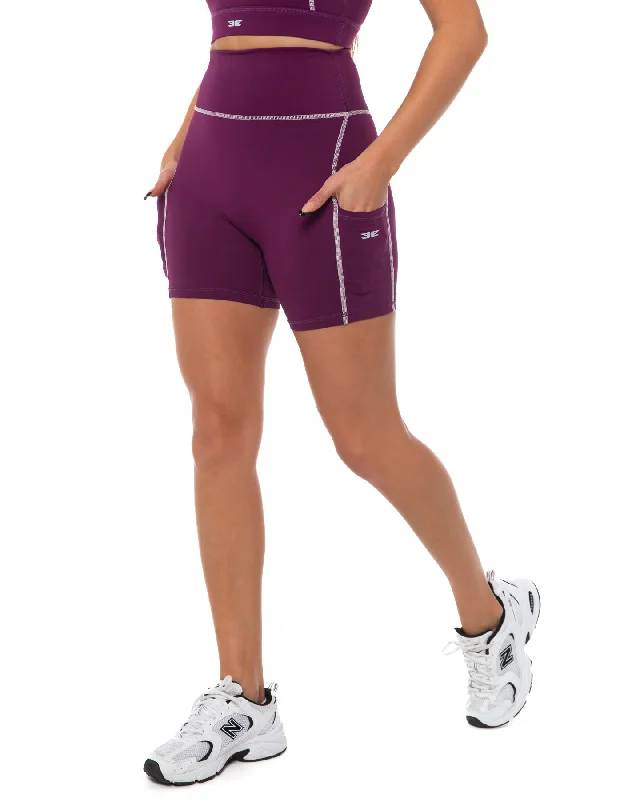 Elevate Your Practice With Affordable Yoga Wear Activ Ascend Shorts - Berry