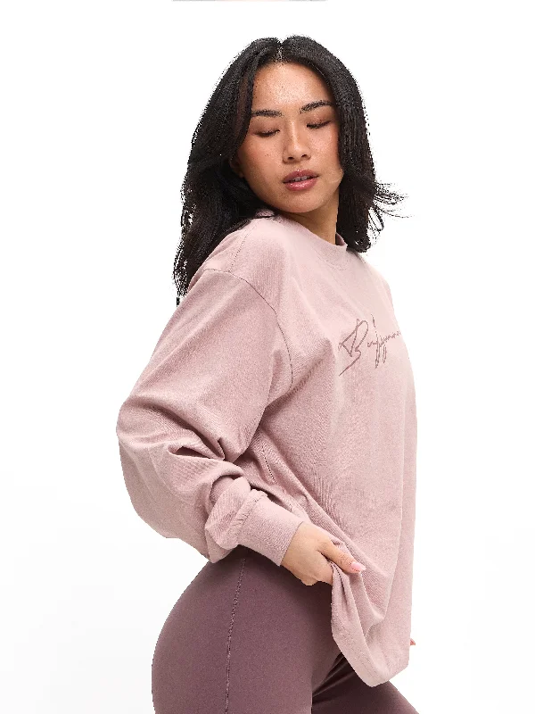 Don't Miss Out On Premium Yoga Wear Deals BB Long Sleeve Tee - Berry Ice