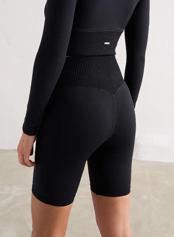 Flow Into Savings With Trendy Yoga Apparel Black Limitless Seamless Biker Shorts