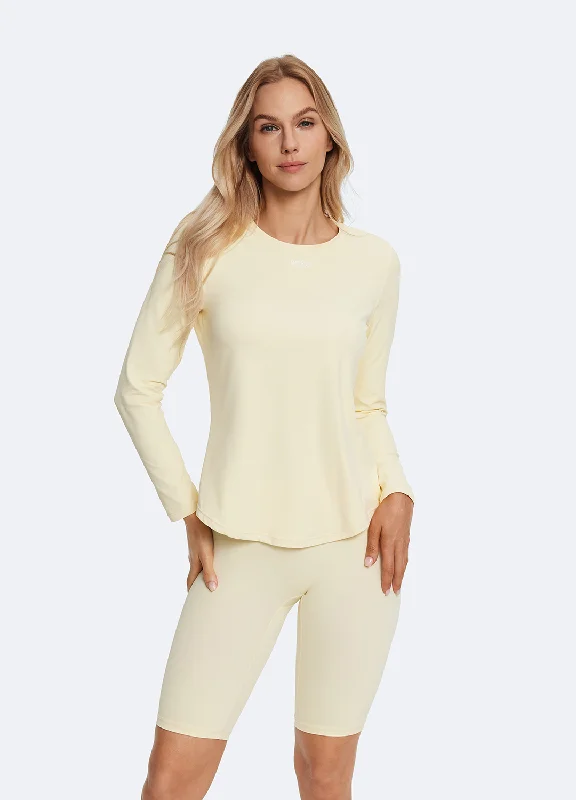 Stretch Your Limits, Not Your Wallet Butter Yellow Long Sleeve