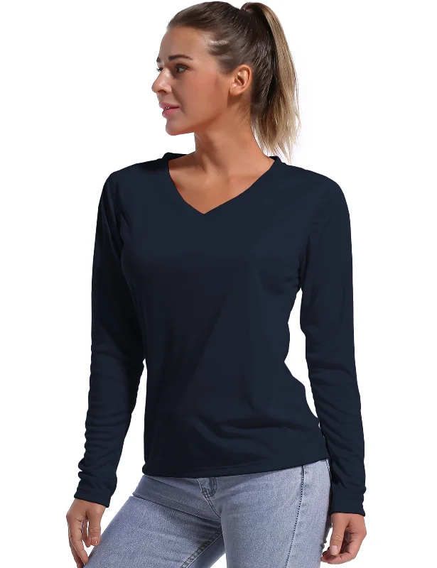Breathable, Moisture-Wicking, And Budget-Friendly V Neck Long Sleeve Athletic Shirts darknavy Breathable, Moisture-Wicking, And Budget-Friendly V Neck Long Sleeve Athletic Shirts darknavy