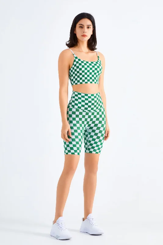 The Best Styles At The Best Prices Checkerboard Sports Bra & Biker Shorts Activewear Set The Best Styles At The Best Prices Checkerboard Sports Bra & Biker Shorts Activewear Set