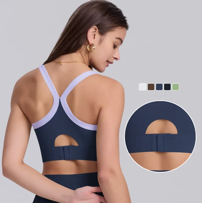 The Yoga Wear Sale You’Ve Been Waiting For Color-matching breasted tight push-up unrestrained sports bra The Yoga Wear Sale You’Ve Been Waiting For Color-matching breasted tight push-up unrestrained sports bra