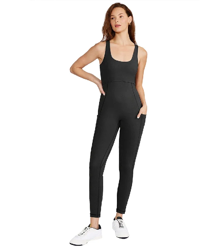 Soft, Supportive Yoga Wear At Unbeatable Savings Cream Yoga Heather Jumpsuit Black