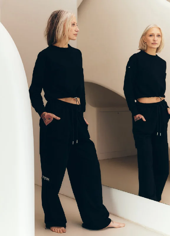 Yoga Wear At Unbeatable Prices Cropped Sweatshirt with Drawstring