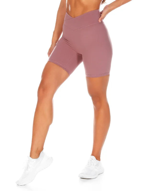 The Perfect Blend Of Comfort And Savings Cross Over Shorts - Soft Rose