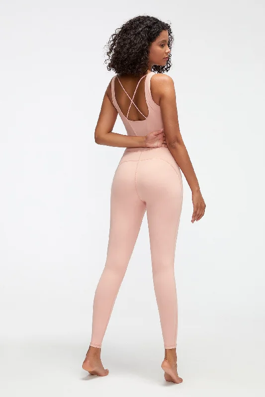 Elevate Your Practice With Affordable Yoga Wear Cross Straps Sculpted Bodysuit