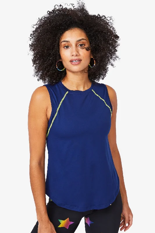 Breathe, Stretch, And Save On Yoga Apparel WorkIt Tank in Deep Blue