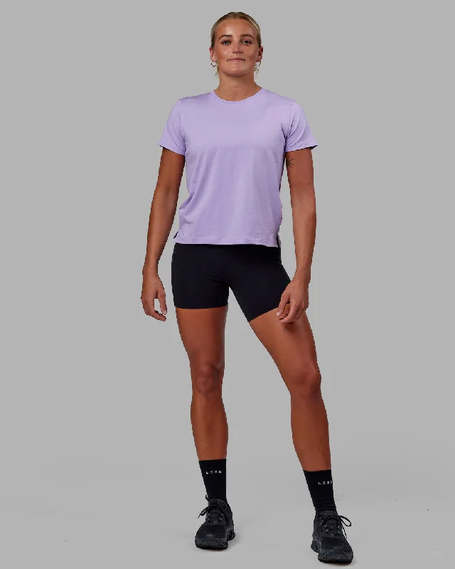 Premium Yoga Wear At Special Discounts Deluxe PimaFLX Tee - Pale Lilac