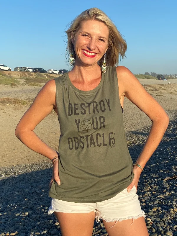 Master Every Pose With Premium Yoga Wear Deals Destroy Your Obstacles Boyfriend Tee