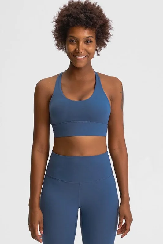 Stretch, Move, And Save On Yoga Clothing Skyline Supportive Strappy Sports Bra