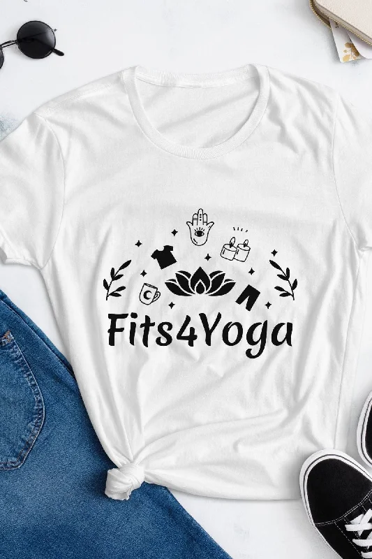 Trendy Yoga Outfits At Budget-Friendly Prices Fits4yoga 2 short sleeve t-shirt - White Trendy Yoga Outfits At Budget-Friendly Prices Fits4yoga 2 short sleeve t-shirt - White