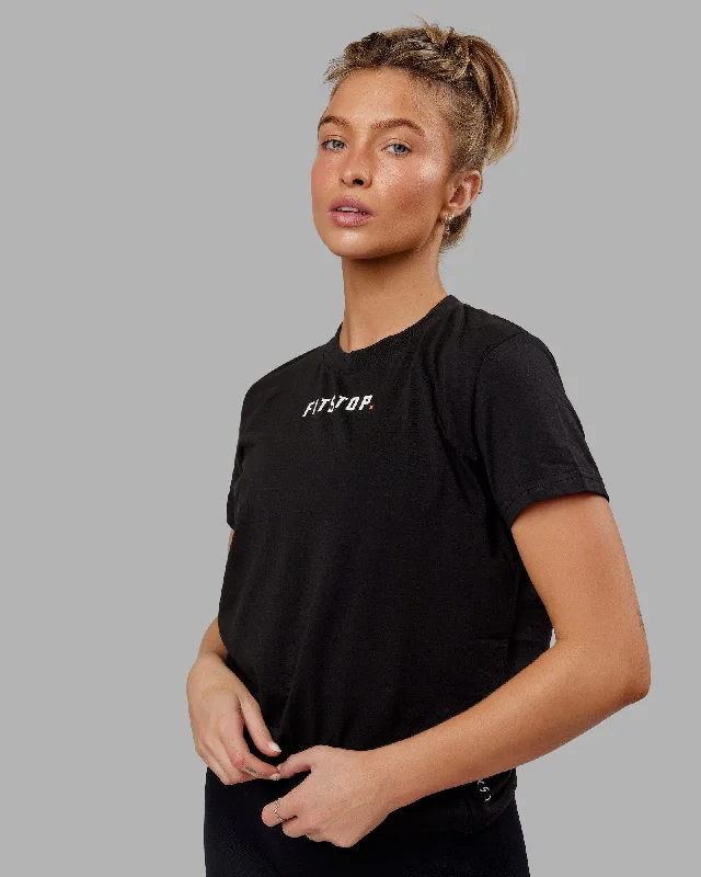 Your Yoga Wardrobe, Upgraded For Less Fitstop Fast FLXCotton Tee - Black-White