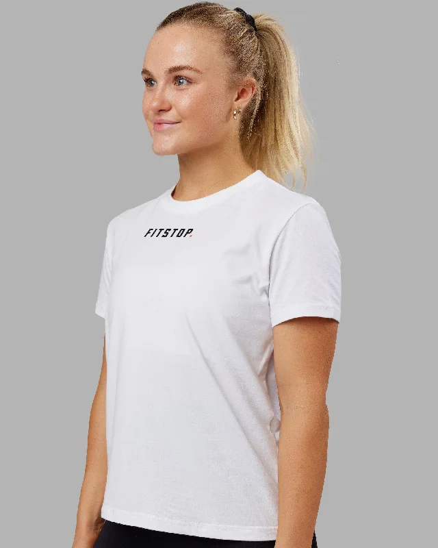 Your Practice Deserves The Best—At Better Prices Fitstop Fast FLXCotton Tee - White-Black Your Practice Deserves The Best—At Better Prices Fitstop Fast FLXCotton Tee - White-Black