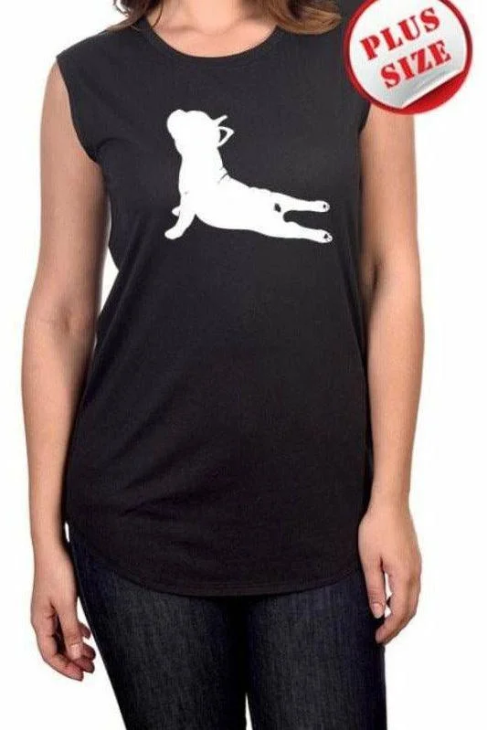 Limited-Time Savings On Yoga Leggings And Tops French Bulldog Yoga Pose Screen Printed (Plus Size)