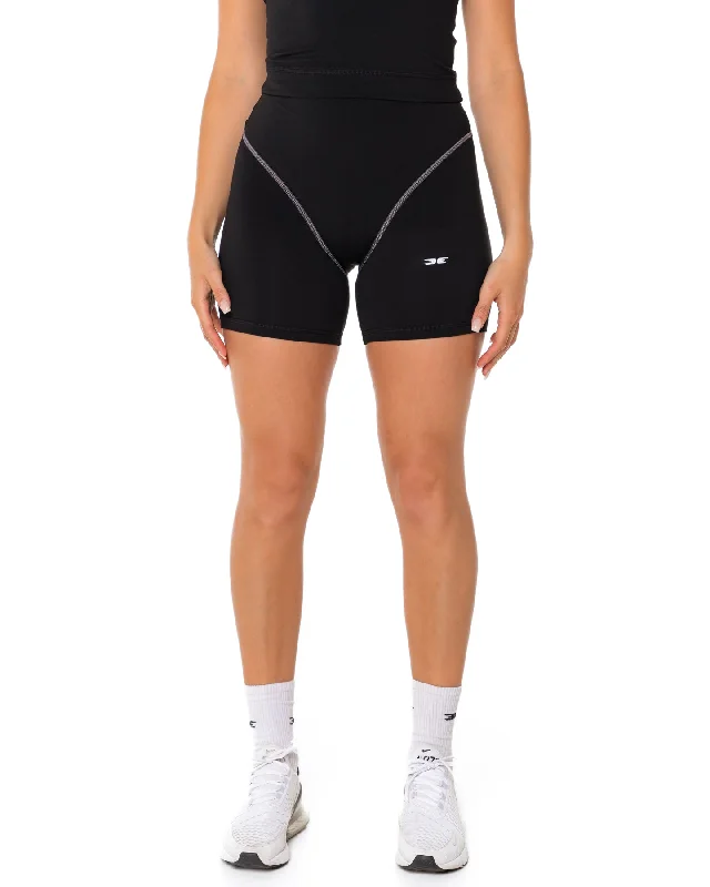 Soft, Supportive Yoga Wear At Unbeatable Savings French Cut Shorts - Black/Charcoal