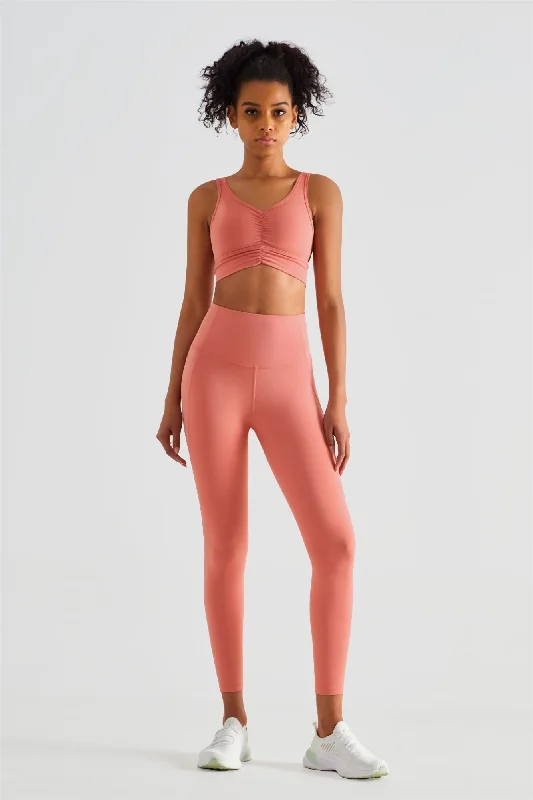 Breathe, Stretch, And Save On Yoga Apparel Backless Sports Bra & Gym Leggings Activewear Set Breathe, Stretch, And Save On Yoga Apparel Backless Sports Bra & Gym Leggings Activewear Set