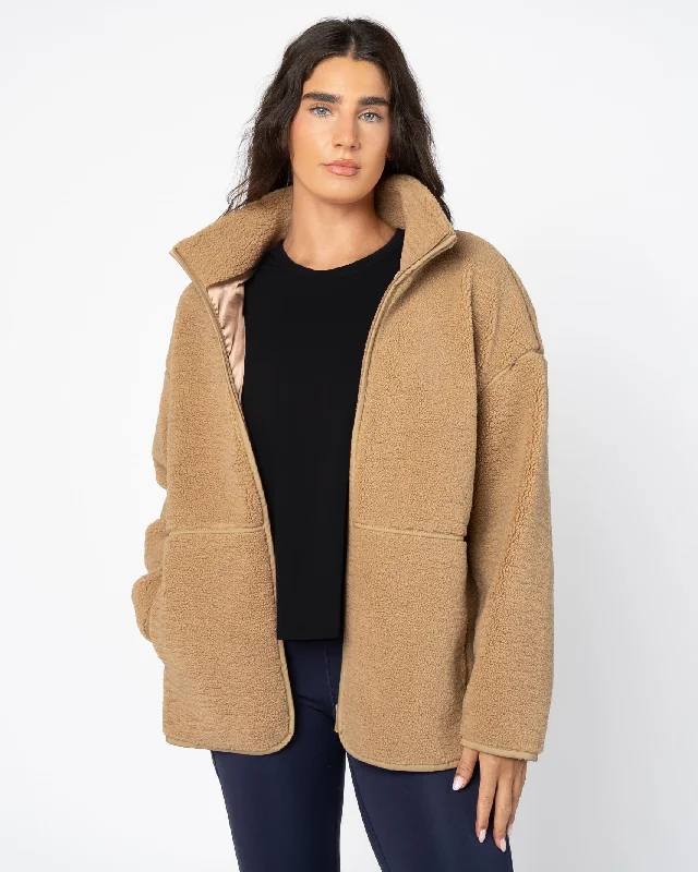 The Best Styles At The Best Prices Sherpa Chalet Jacket - Teddy Brown