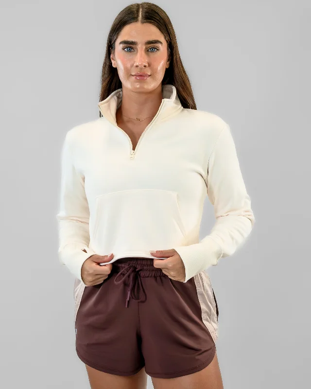 The Yoga Wear Sale You’Ve Been Waiting For Hailey Cropped Half Zip - Jet Stream