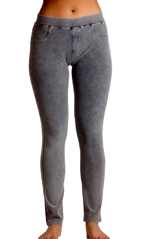 High Rise Jegging In Gray