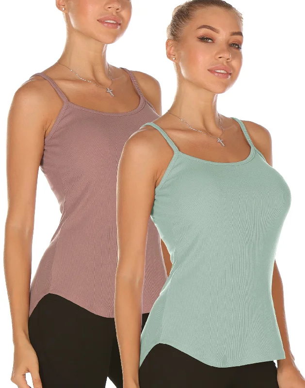 The Best Styles At The Best Prices icyzone Undershirts Tank Tops for Women - Spaghetti Adjustable Strap Cami Tops(Pack of 2) The Best Styles At The Best Prices icyzone Undershirts Tank Tops for Women - Spaghetti Adjustable Strap Cami Tops(Pack of 2)