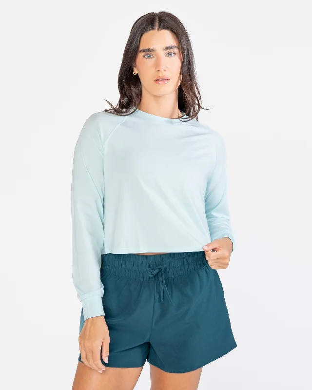 Trendy Yoga Outfits At Budget-Friendly Prices Infinity Long Sleeve - Sky Blue - FINAL SALE