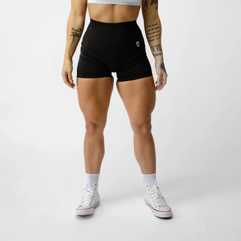 Embrace Comfort With Yoga Wear On Sale Infinity Shorts - Black Marl