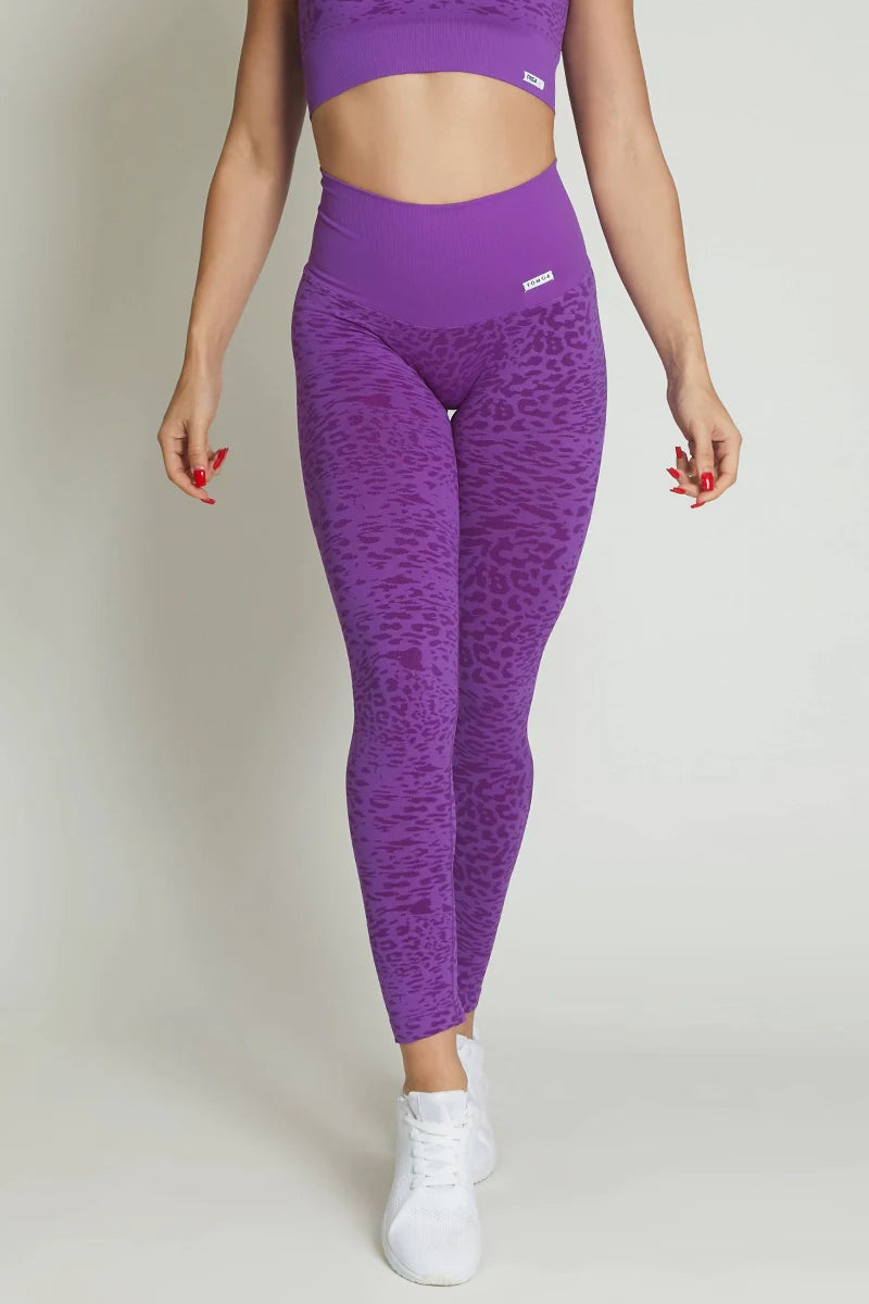Stretch Your Limits, Not Your Wallet Leggings Jungle Leopardo Viola