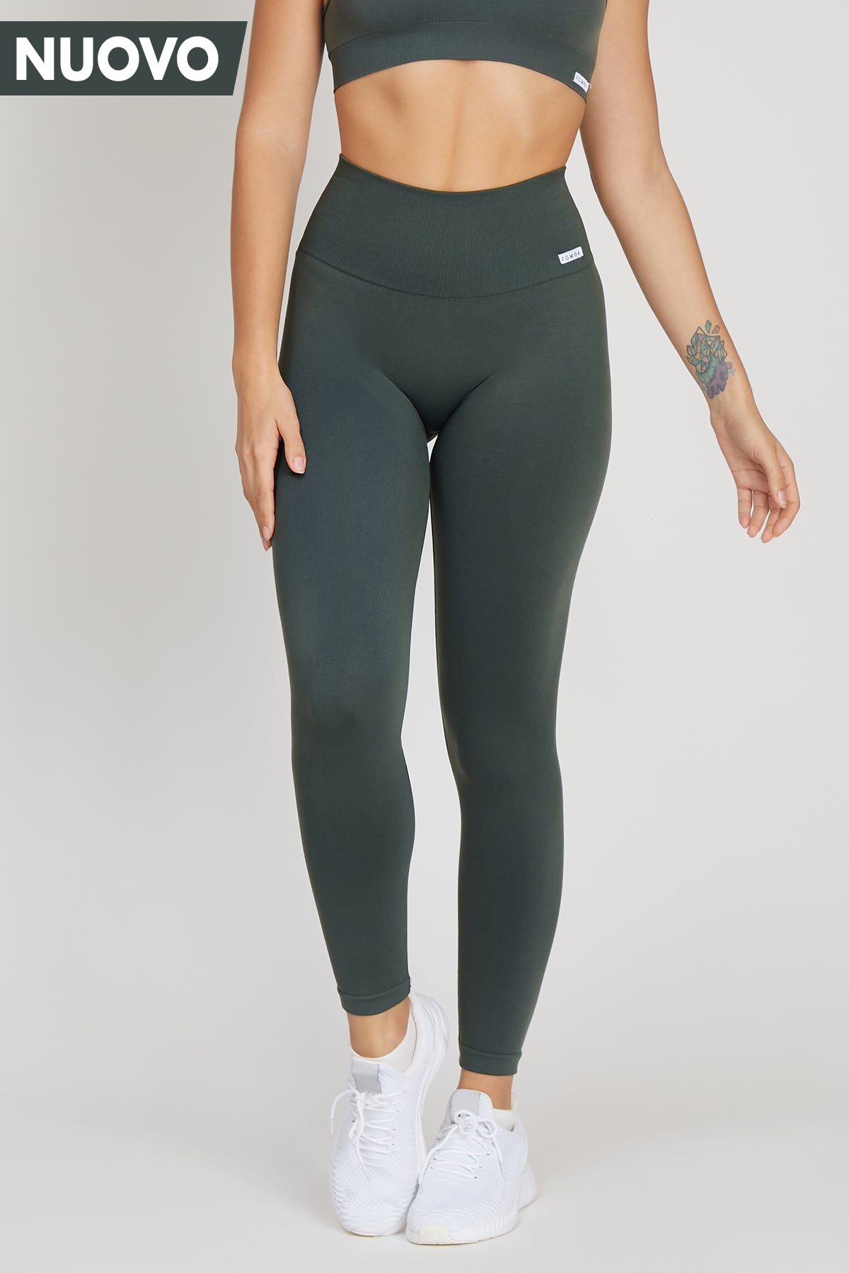 Leggings Nikita Basic Fascione Alto Coal Green