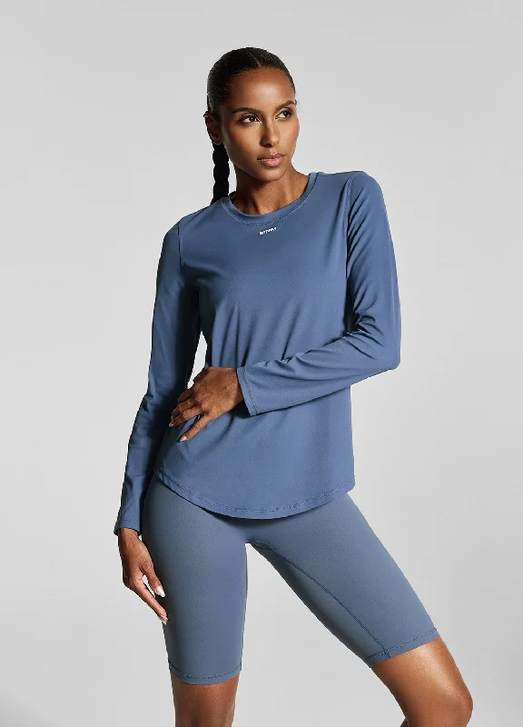 Yoga Apparel Designed For Movement At Lower Prices Iris Blue Long Sleeve