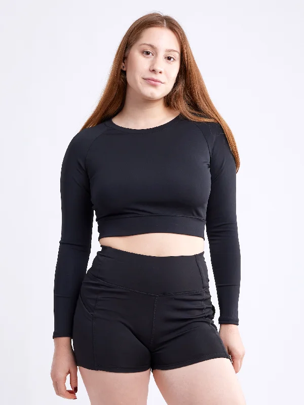 Affordable Yoga Fashion For Every Pose Long-Sleeve Crop Top