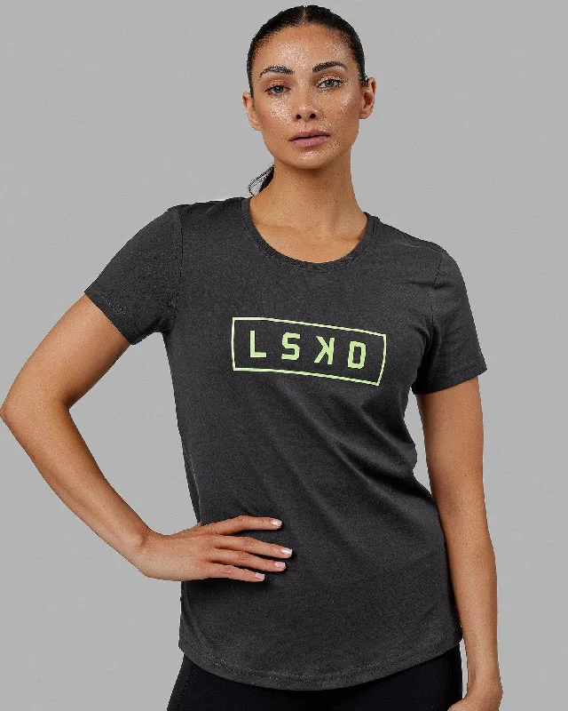 Sweat In Style With Yoga Clothing Discounts Luna Tee - Phantom-Green Fig