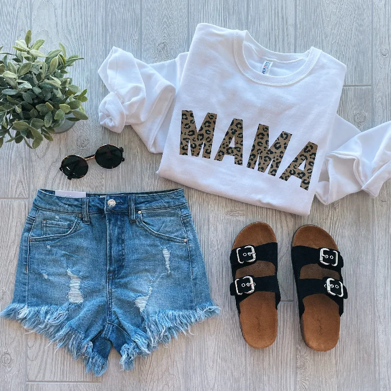Your Yoga Essentials, Now At Lower Prices MAMA Cheetah • White Pullover
