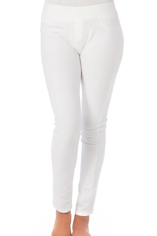 Mid Rise Jegging In White