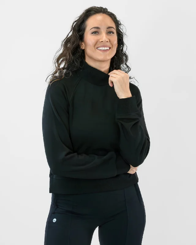 Master Every Pose With Premium Yoga Wear Deals Miranda Mock Neck - Black