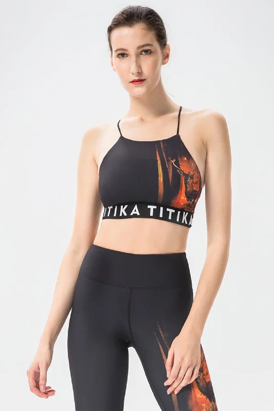 Elevate Your Practice With Affordable Yoga Wear Reindeer Pattern Bra