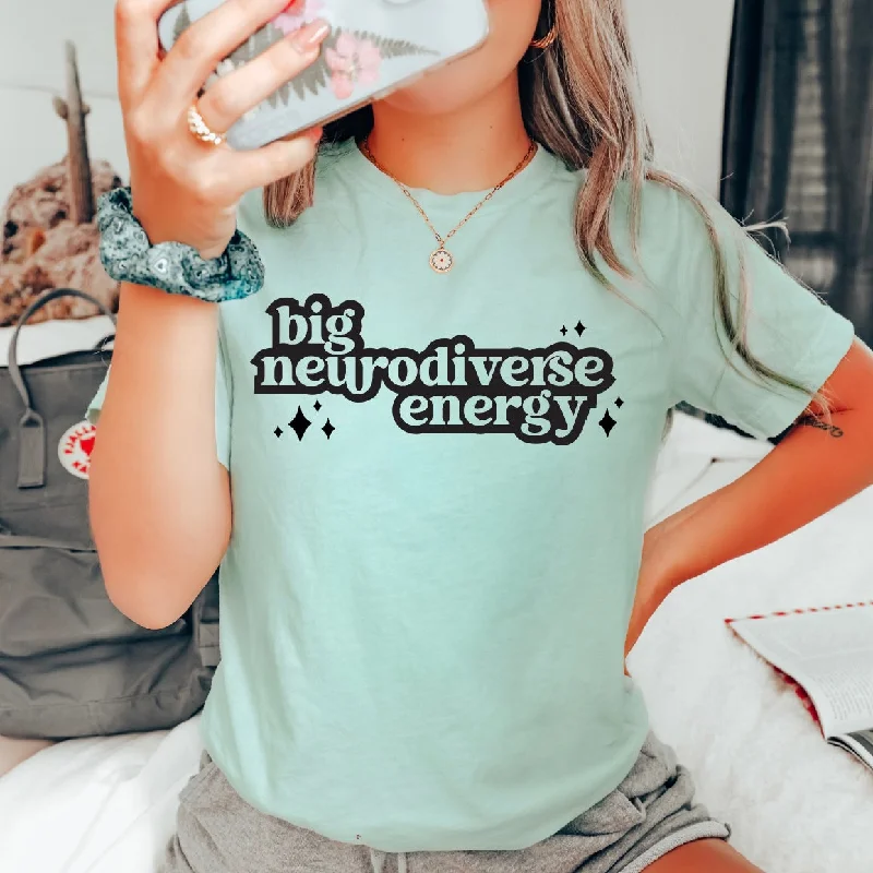 Unbeatable Deals On Breathable Yoga Apparel Neurodiverse Energy • Dusty Blue Tee
