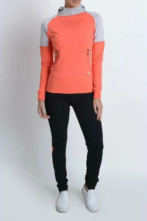 Stretch Your Limits, Not Your Wallet Orange Long Sleeve Yoga Jacket