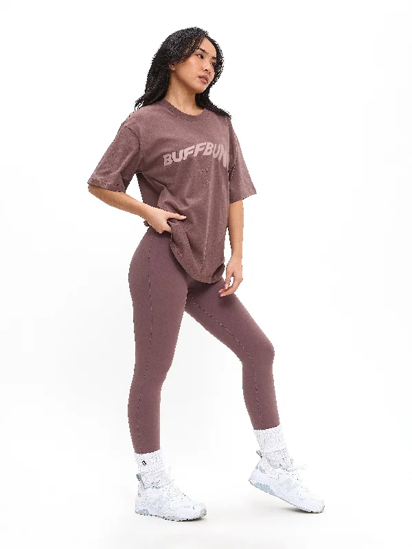 Breathe Easy In Comfortable Yoga Outfits Perfect Vision Tee - Mocha Berry