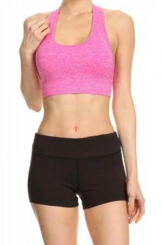 Find Your Perfect Fit With Discounted Yoga Outfits Pink Bra w/zipper pull Focus