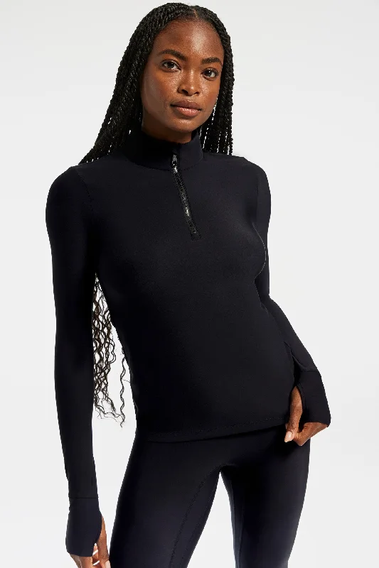 Find Balance In Stylish And Affordable Yoga Wear Pro Fleece 1/4 Zip Long Sleeve Top - Black Find Balance In Stylish And Affordable Yoga Wear Pro Fleece 1/4 Zip Long Sleeve Top - Black