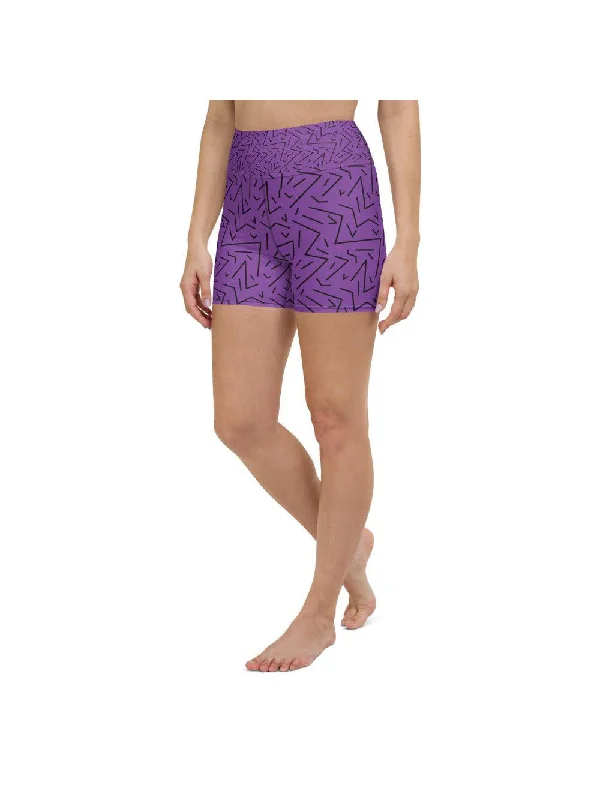 Your Yoga Essentials, Now At Lower Prices Purple Black Line Yoga Shorts