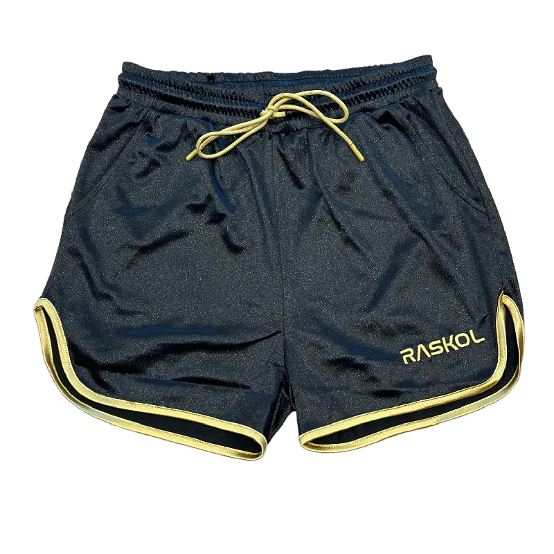 Limited-Stock Sale On Yoga Tops And Leggings RASKOL BLACK & GOLD SILK SHORTS (LIMITED EDITION) Limited-Stock Sale On Yoga Tops And Leggings RASKOL BLACK & GOLD SILK SHORTS (LIMITED EDITION)