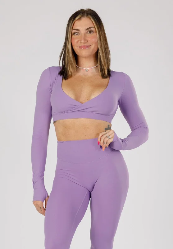 Embrace Comfort With Yoga Wear On Sale RecStretch DesB Infinite Long Sleeve Bra Ultra Violet Embrace Comfort With Yoga Wear On Sale RecStretch DesB Infinite Long Sleeve Bra Ultra Violet