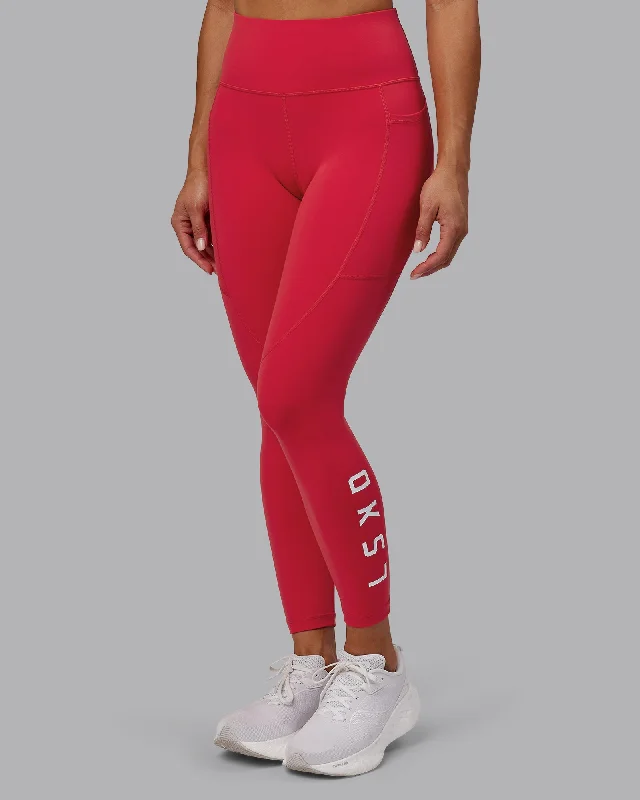 Don't Miss Out On Premium Yoga Wear Deals Rep 7/8 Length Tight - Scarlet-White