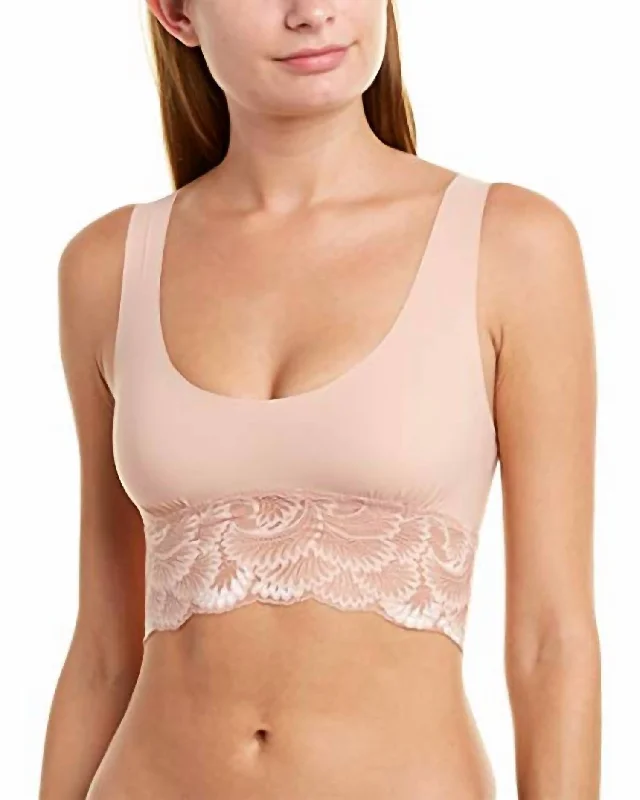 Sweat In Style With Yoga Clothing Discounts Sexy And Smooth Lace Trim Longline Bralette In Rose Sweat In Style With Yoga Clothing Discounts Sexy And Smooth Lace Trim Longline Bralette In Rose