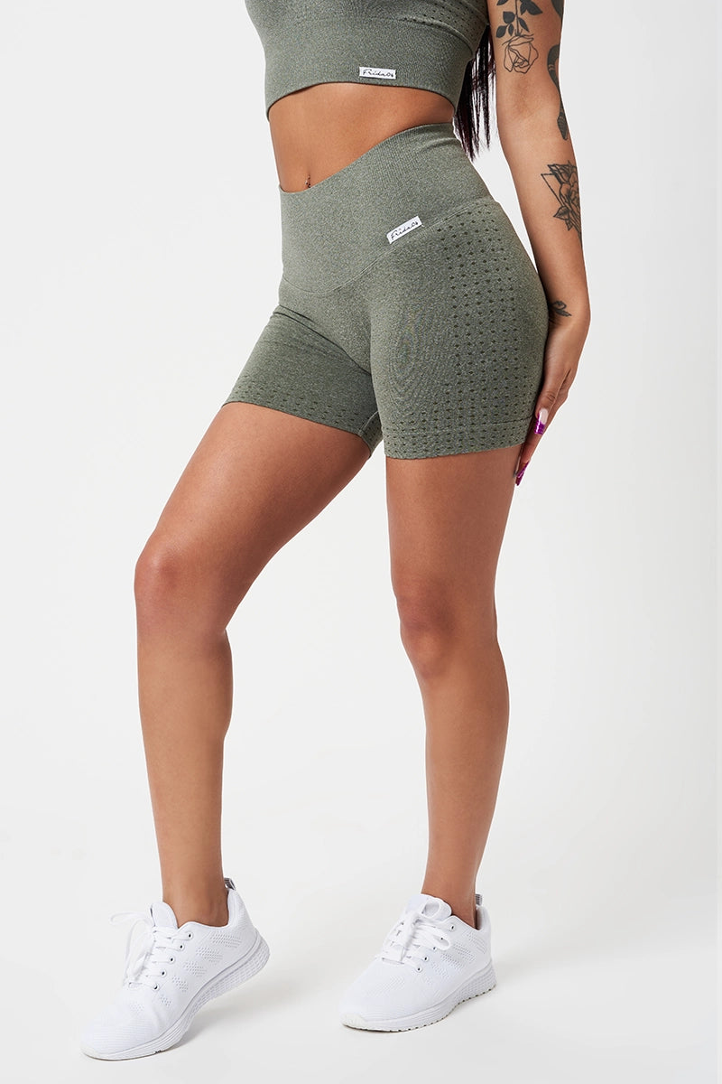Flow Into Savings With Trendy Yoga Apparel Shorts Eldorado Verde Oliva Ecofir